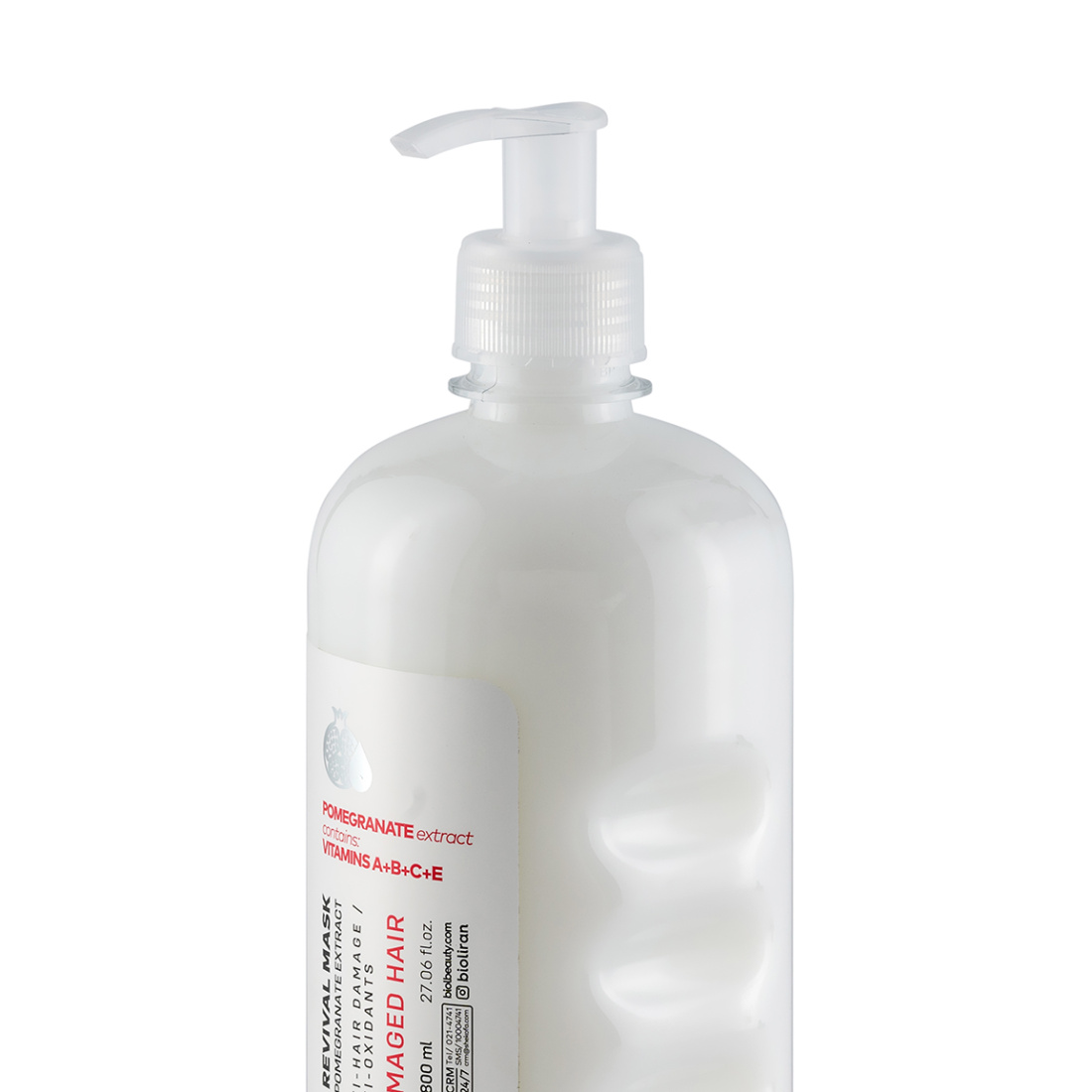 هیرکر ماسک مو پمپی، کراتینه انار موهای رنگ شده 800 میلی لیتر