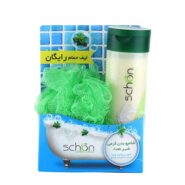 پک شامپو بدن کرمی شیرنعنا همراه با لیف حمام رایگان
