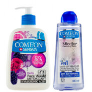 پک ژل شستشوی صورت پوست خشک 500میل و محلول میسلار واتر پوست نرمال و حساس 400میل