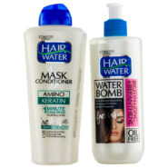 پک واتربمب مو حاوی بیوتن، زینک و بپنتن هیرواتر 400میل به همراه ماسک و نرم کننده مو هیرواتر کراتینه 400میل