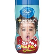 دستمال مرطوب استوانه ای کالاندولا بسته 50 عددی