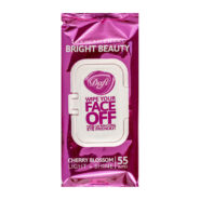 دستمال مرطوب پاک کننده آرایش حاوی شکوفه گیلاس ژاپنی بسته 55 عددی