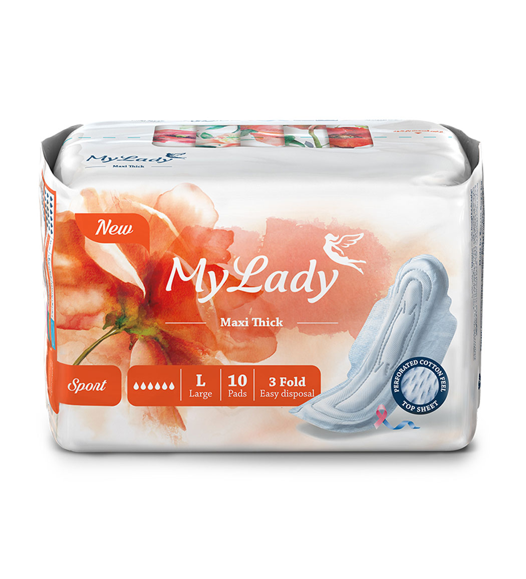 نوار بهداشتی مکسی نیمه ضخیم بالدار سایز بزرگ بسته 10عددی نوار بهداشتی مکسی نیمه ضخیم بالدار سایز بزرگ بسته 10عددی