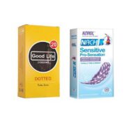 پک کاندوم گودلایف مدل Dotted به همراه کاندوم Sensetive