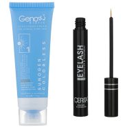 پک محلول تقویت کننده مژه سریتا و ضد آفتاب بی رنگ مناسب پوست خشک SPF50