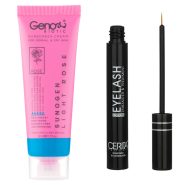 پک محلول تقویت کننده مژه سریتا و ضد آفتاب رنگی مناسب پوست خشک SPF50 رنگ رز روشن