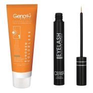 پک محلول تقویت کننده مژه سریتا و ضد آفتاب بی رنگ مناسب پوست چرب و مختلط SPF50