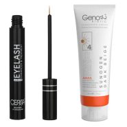 پک محلول تقویت کننده مژه سریتا و ضد آفتاب رنگی مناسب پوست چرب و مختلط SPF50 رنگ بژ تیره