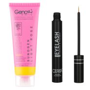 پک محلول تقویت کننده مژه سریتا و ضد آفتاب رنگی مناسب پوست چرب و مختلط SPF50 رنگ رز روشن