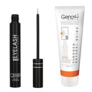 پک محلول تقویت کننده مژه سریتا و ضد آفتاب رنگی مناسب پوست چرب و مختلط SPF50 رنگ بژ طبیعی