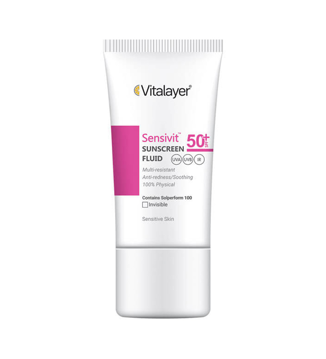 فلوئید ضد آفتاب سنسی ویت بی رنگ مناسب پوست حساس و آسیب دیده حجم 50 میل فلوئید ضد آفتاب سنسی ویت بی رنگ مناسب پوست حساس و آسیب دیده حجم 50 میل